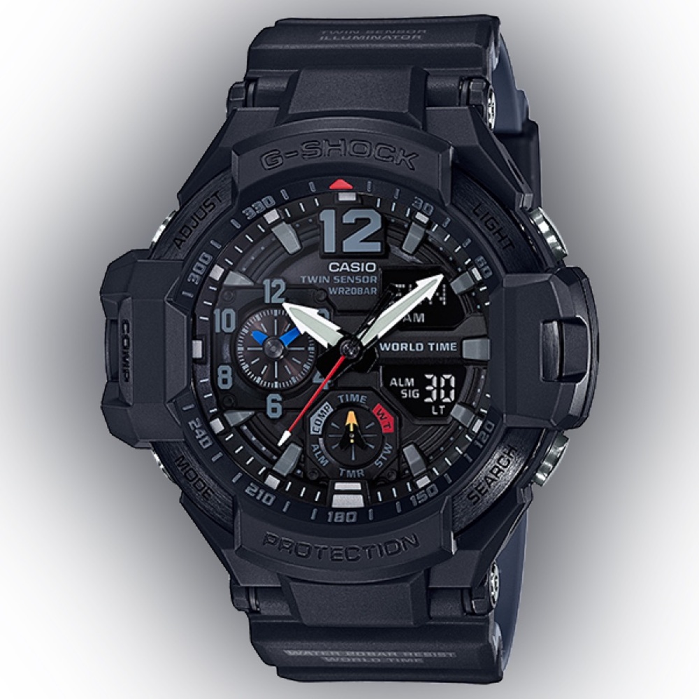 G-Shock GA-1100 Men's Master of G Gravitymaster Black